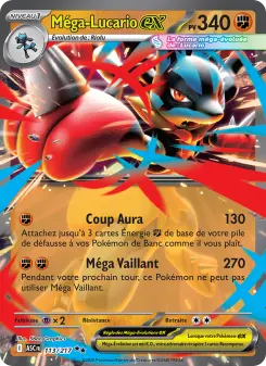 Méga-Lucario-ex — carte 113 de l’extension Héros Transcendants