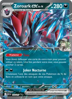 Zoroark-ex de N — carte 137 de l’extension Héros Transcendants