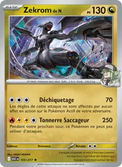 Zekrom de N — carte 155 de l’extension Héros Transcendants
