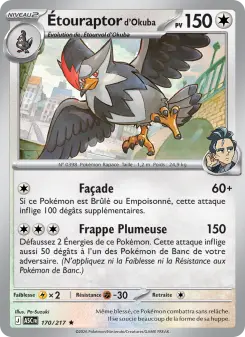Étouraptor d'Okuba — carte 170 de l’extension Héros Transcendants