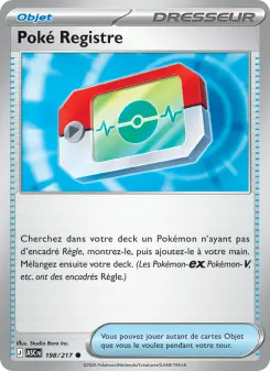 Poké Registre — carte 198 de l’extension Héros Transcendants