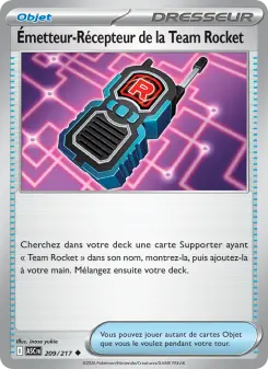 Émetteur-Récepteur de la Team Rocket — carte 209 de l’extension Héros Transcendants
