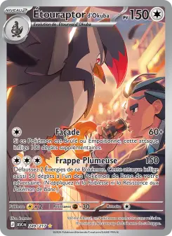 Étouraptor d'Okuba — carte 249 de l’extension Héros Transcendants