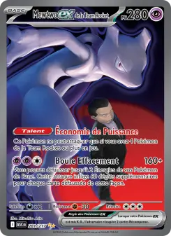 Mewtwo-ex de la Team Rocket — carte 281 de l’extension Héros Transcendants