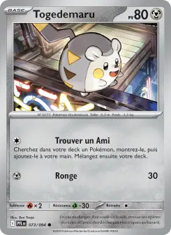 Togedemaru — carte 073 de l’extension Flammes Fantasmagoriques