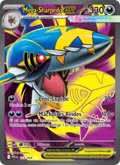 Méga-Sharpedo-ex — carte 113 de l’extension Flammes Fantasmagoriques