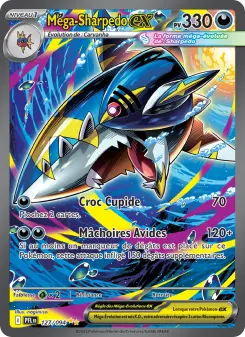 Méga-Sharpedo-ex — carte 127 de l’extension Flammes Fantasmagoriques