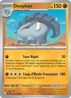 Donphan — carte 045 de l’extension Chaos Ascendant