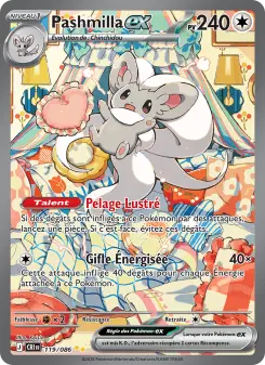 Pashmilla-ex — carte 119 de l’extension Chaos Ascendant