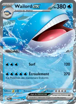 Wailord-ex — carte 016 de l’extension Nuit Noire