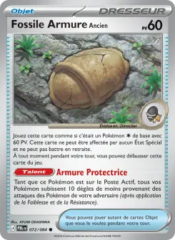 Fossile Armure Ancien — carte 072 de l’extension Nuit Noire