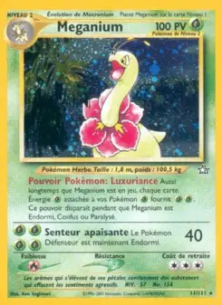 Meganium — carte 11 de l’extension Neo Genesis