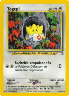 Togepi — carte 51 de l’extension Neo Genesis