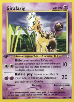 Girafarig — carte 58 de l’extension Neo Genesis