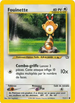 Fouinette — carte 71 de l’extension Neo Genesis