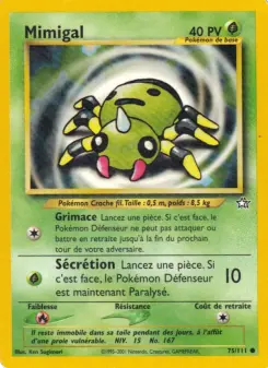 Mimigal — carte 75 de l’extension Neo Genesis