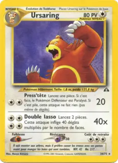 Ursaring — carte 34 de l’extension Neo Discovery