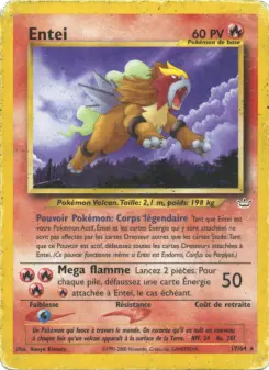 Entei — carte 17 de l’extension Neo Revelation