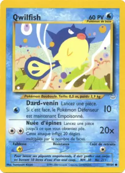 Qwilfish — carte 49 de l’extension Neo Revelation
