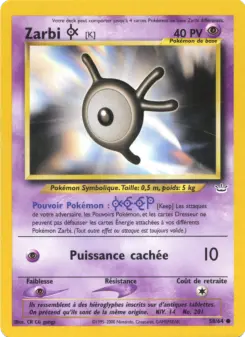 Zarbi K — carte 58 de l’extension Neo Revelation