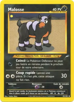 Malosse — carte 43 de l’extension Neo Destiny