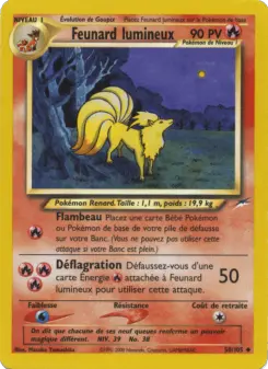 Feunard lumineux — carte 50 de l’extension Neo Destiny