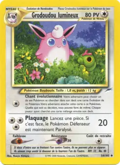 Grodoudou lumineux — carte 54 de l’extension Neo Destiny