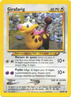 Girafarig — carte 66 de l’extension Neo Destiny