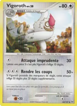 Vigoroth — carte 64 de l’extension Platine