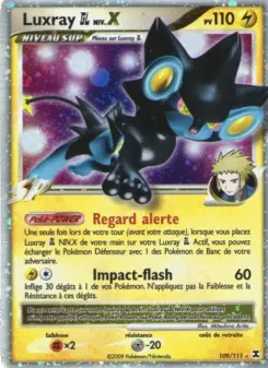 Luxray  Niv. X — carte 109 de l’extension Rivaux Émergeants