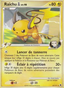 Raichu  Niv. 46 — carte 31 de l’extension Rivaux Émergeants