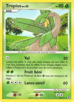 Tropius Niv. 35 — carte 52 de l’extension Rivaux Émergeants