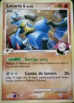 Lucario  Niv. 32 — carte 8 de l’extension Rivaux Émergeants