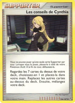 Les conseils de Cynthia — carte 136 de l’extension Vainqueurs Suprêmes