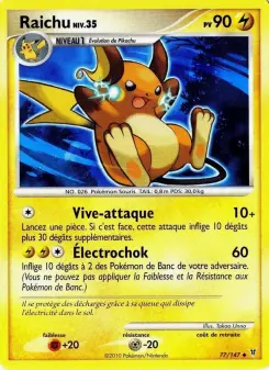 Raichu — carte 77 de l’extension Vainqueurs Suprêmes