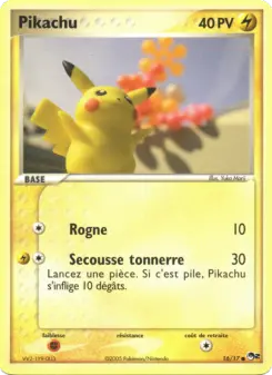 Pikachu — carte 16 de l’extension POP Série 2