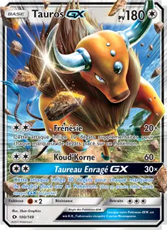 Tauros GX — carte 100 de l’extension Soleil et Lune