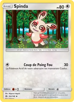 Spinda — carte 102 de l’extension Soleil et Lune