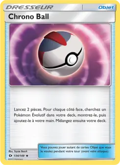 Chrono Ball — carte 134 de l’extension Soleil et Lune