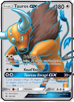 Tauros GX — carte 144 de l’extension Soleil et Lune