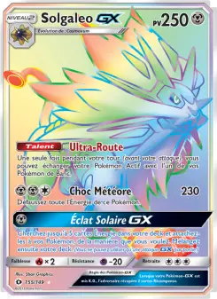 Solgaleo GX — carte 155 de l’extension Soleil et Lune