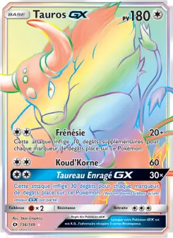 Tauros GX — carte 156 de l’extension Soleil et Lune