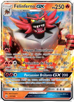 Félinferno GX — carte 27 de l’extension Soleil et Lune