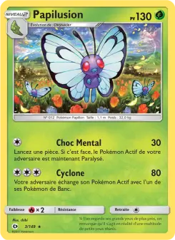 Papilusion — carte 3 de l’extension Soleil et Lune