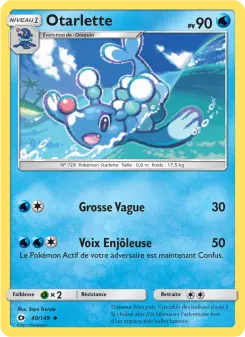Otarlette — carte 40 de l’extension Soleil et Lune