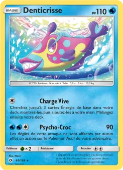 Denticrisse — carte 48 de l’extension Soleil et Lune