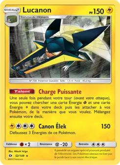 Lucanon — carte 52 de l’extension Soleil et Lune
