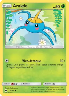 Arakdo — carte 7 de l’extension Soleil et Lune