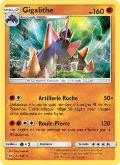 Gigalithe — carte 71 de l’extension Soleil et Lune