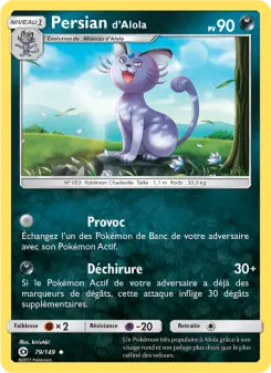 Persian d’Alola — carte 79 de l’extension Soleil et Lune